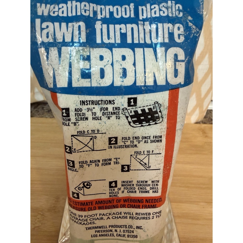 Mint Green Vtg Frost King Lawn Furniture Webbings Unopened 2 1/4" x‎ 39' PW39SE - Picture 6 of 9